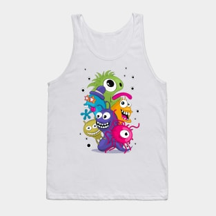 Cheerful company of monsters_4 Tank Top